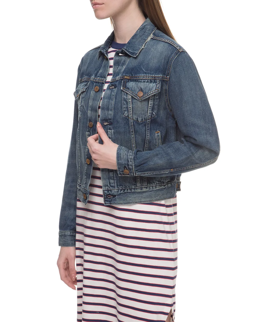 Джинсовая куртка Polo Ralph Lauren 211685967001FW19, голубой цвет • Купить в интернет-магазине Kameron