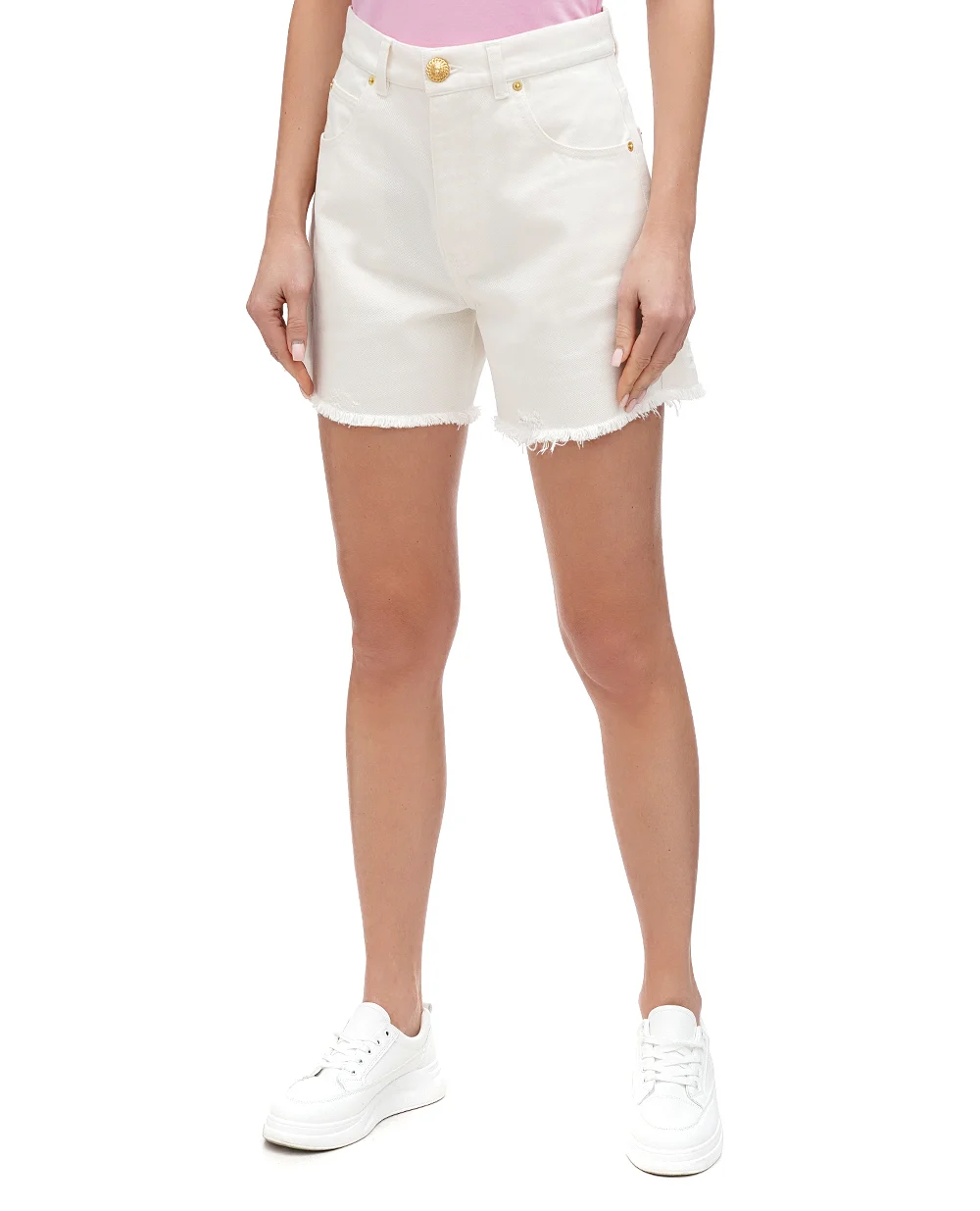 Шорты Balmain CF2MA121DB69, белый цвет • Купить в интернет-магазине Kameron