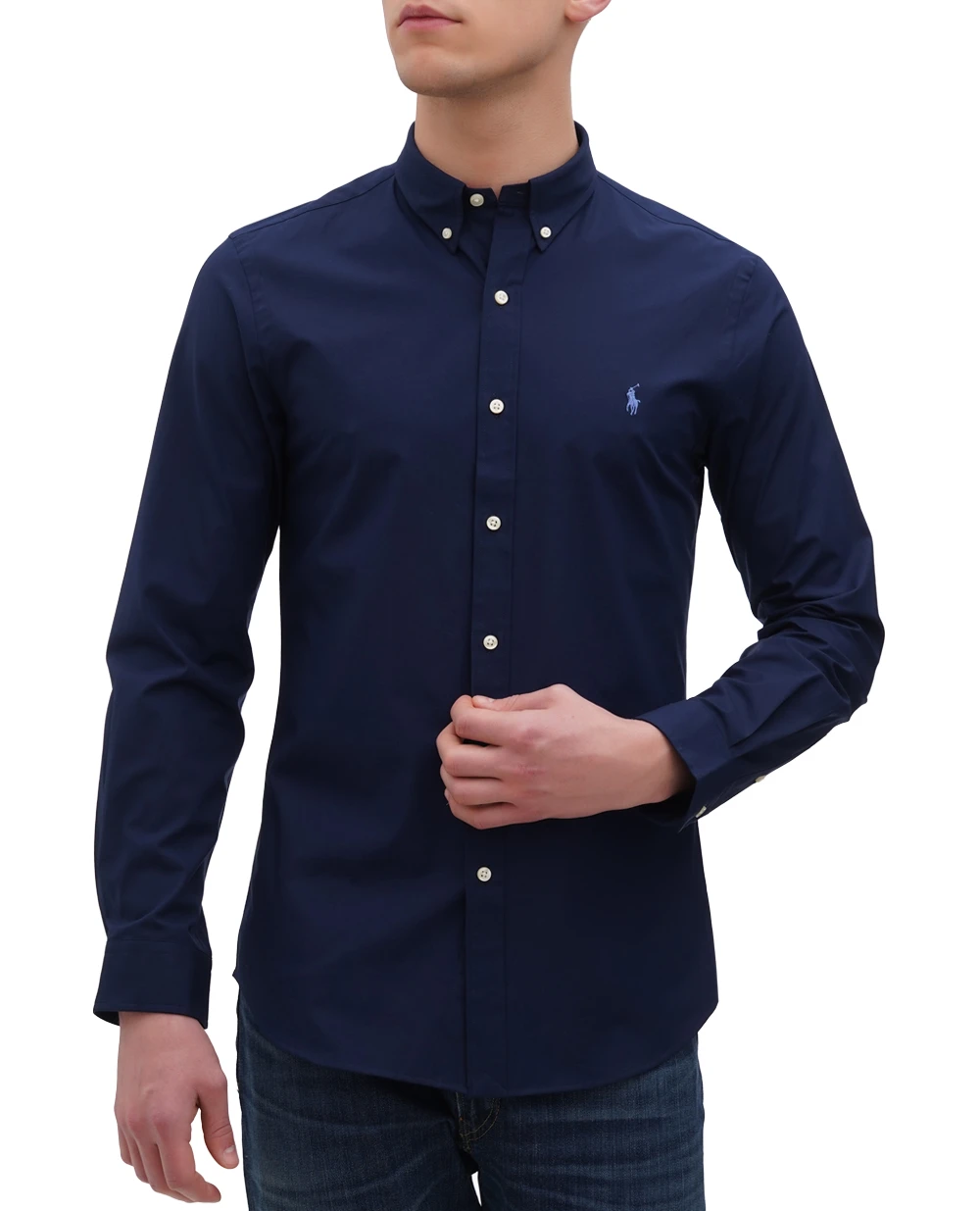Рубашка Polo Ralph Lauren 710928254001, темно-синий цвет • Купить в интернет-магазине Kameron