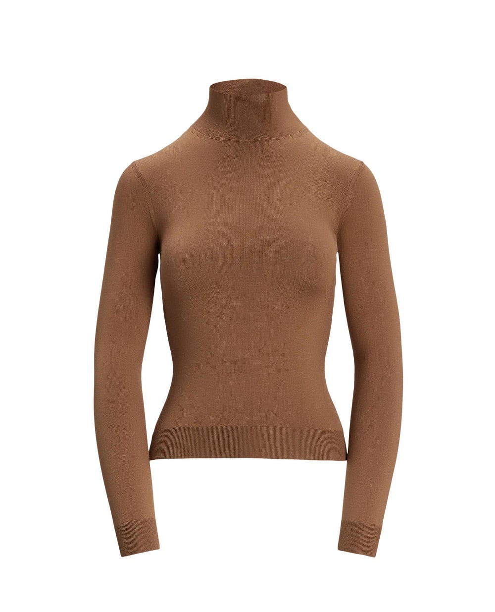 Гольф из эластичного шелка Ralph Lauren Collection 290981664001, коричневый цвет • Купить в интернет-магазине Kameron