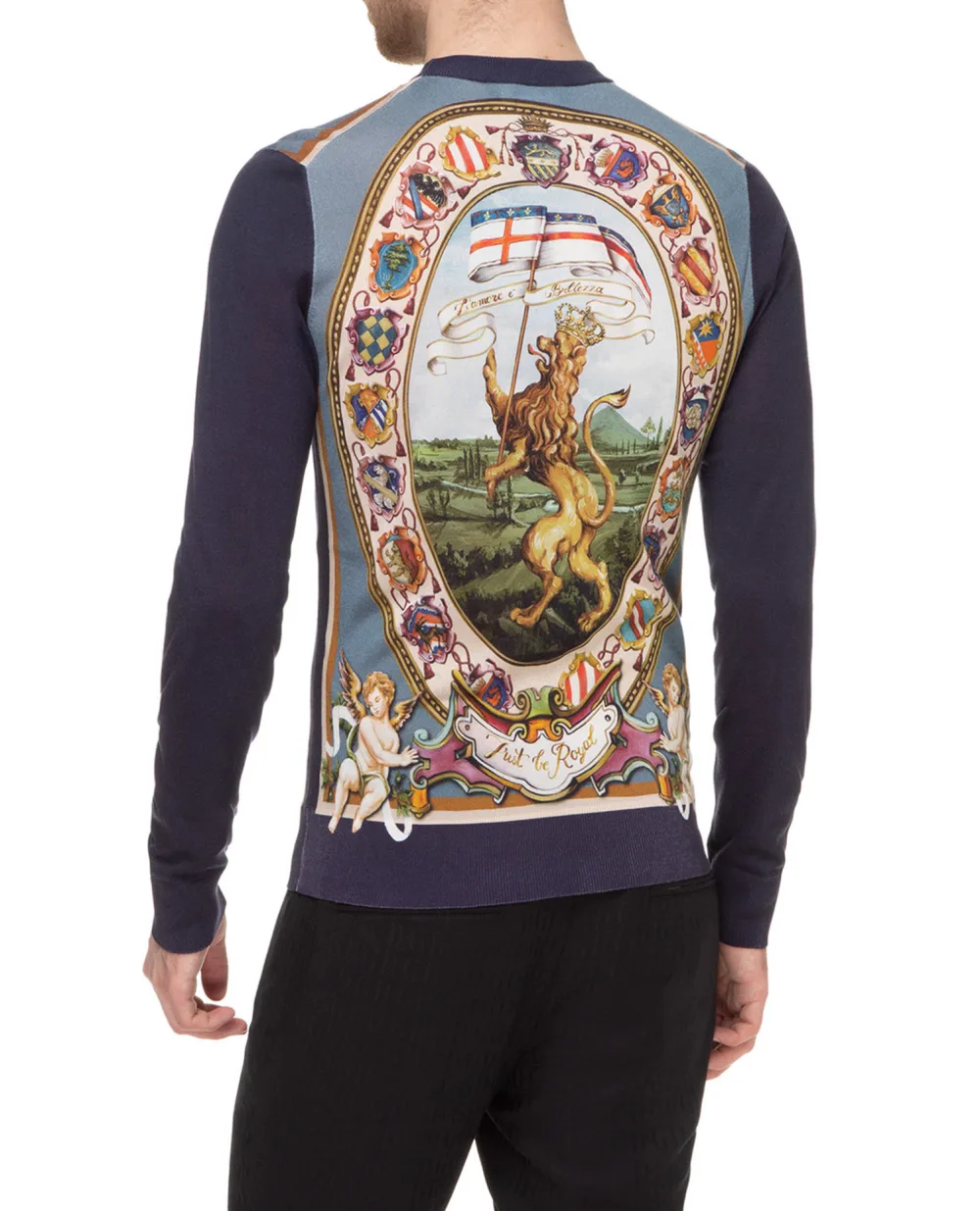 Шелковый джемпер Dolce&Gabbana GX550T-JAHGR, разноцветный цвет • Купить в интернет-магазине Kameron