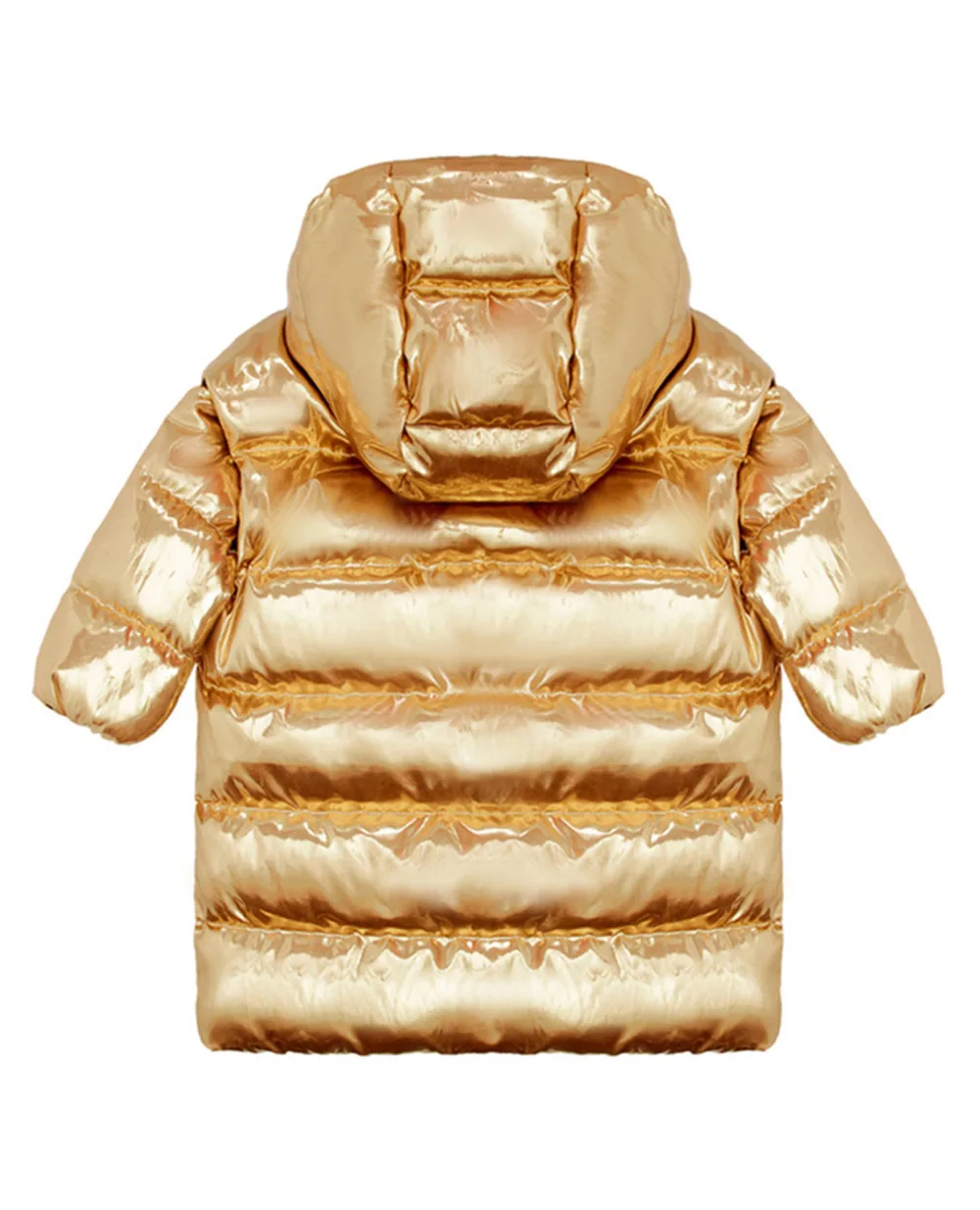 Детский пуховик Dolce&Gabbana Kids L4JB3Q-FUSFX-S, золотой цвет • Купить в интернет-магазине Kameron