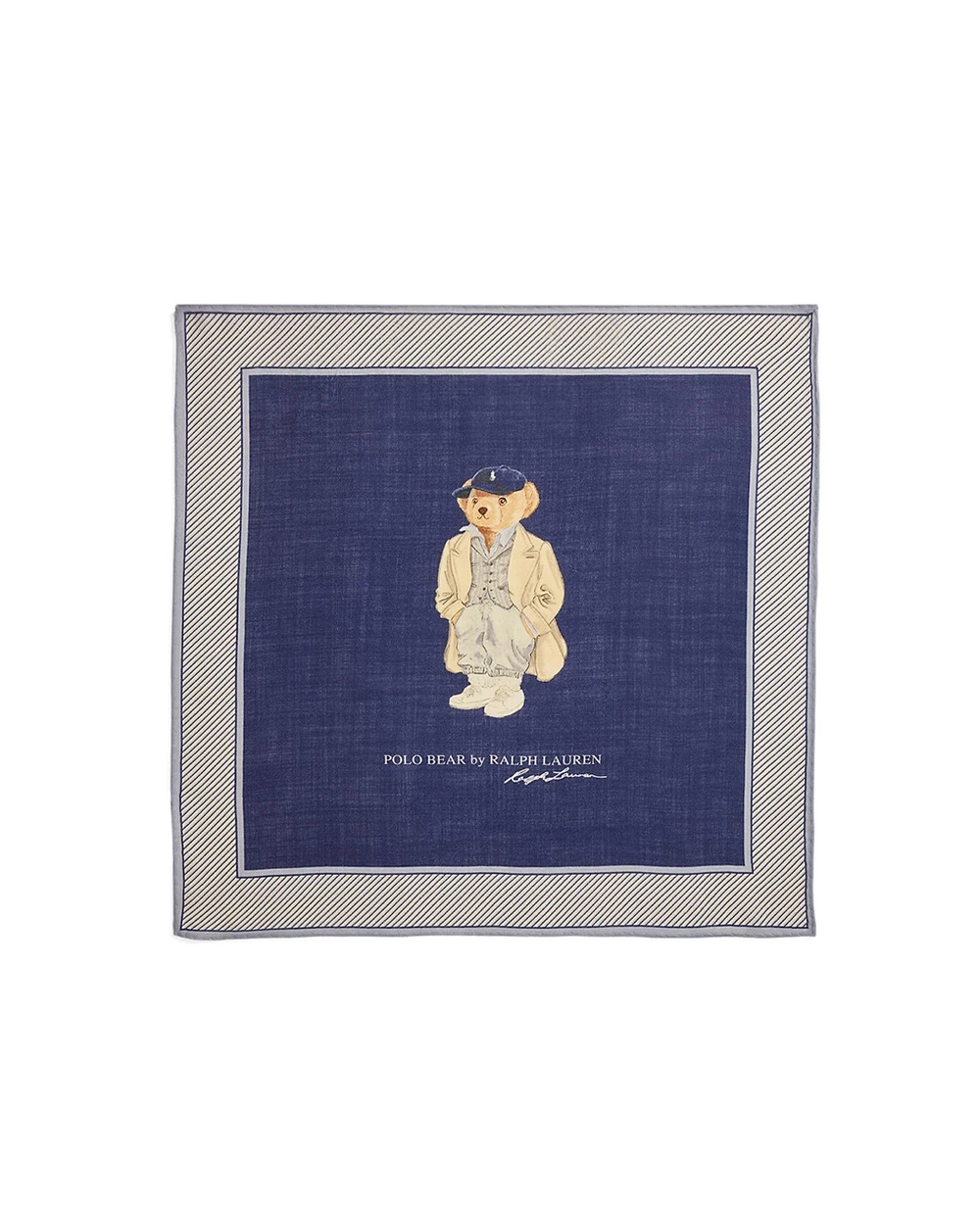 Хустка з вовни та кашеміру Polo Ralph Lauren 455981446001, синій колір • Купити в інтернет-магазині Kameron
