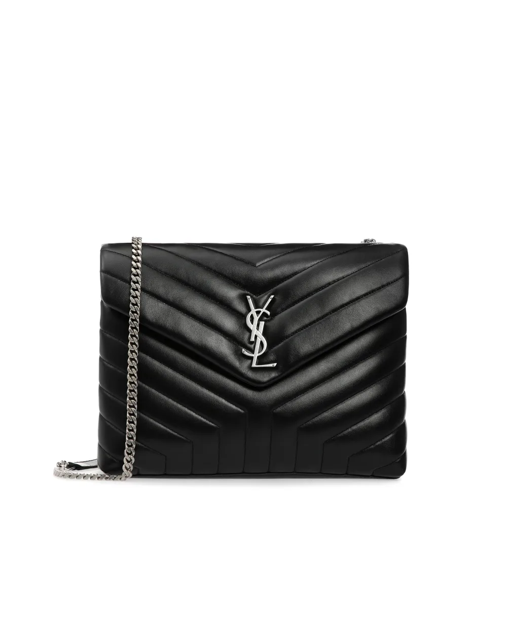 Кожаная сумка Loulou Medium Saint Laurent 487216-DV726-SS19, черный цвет • Купить в интернет-магазине Kameron