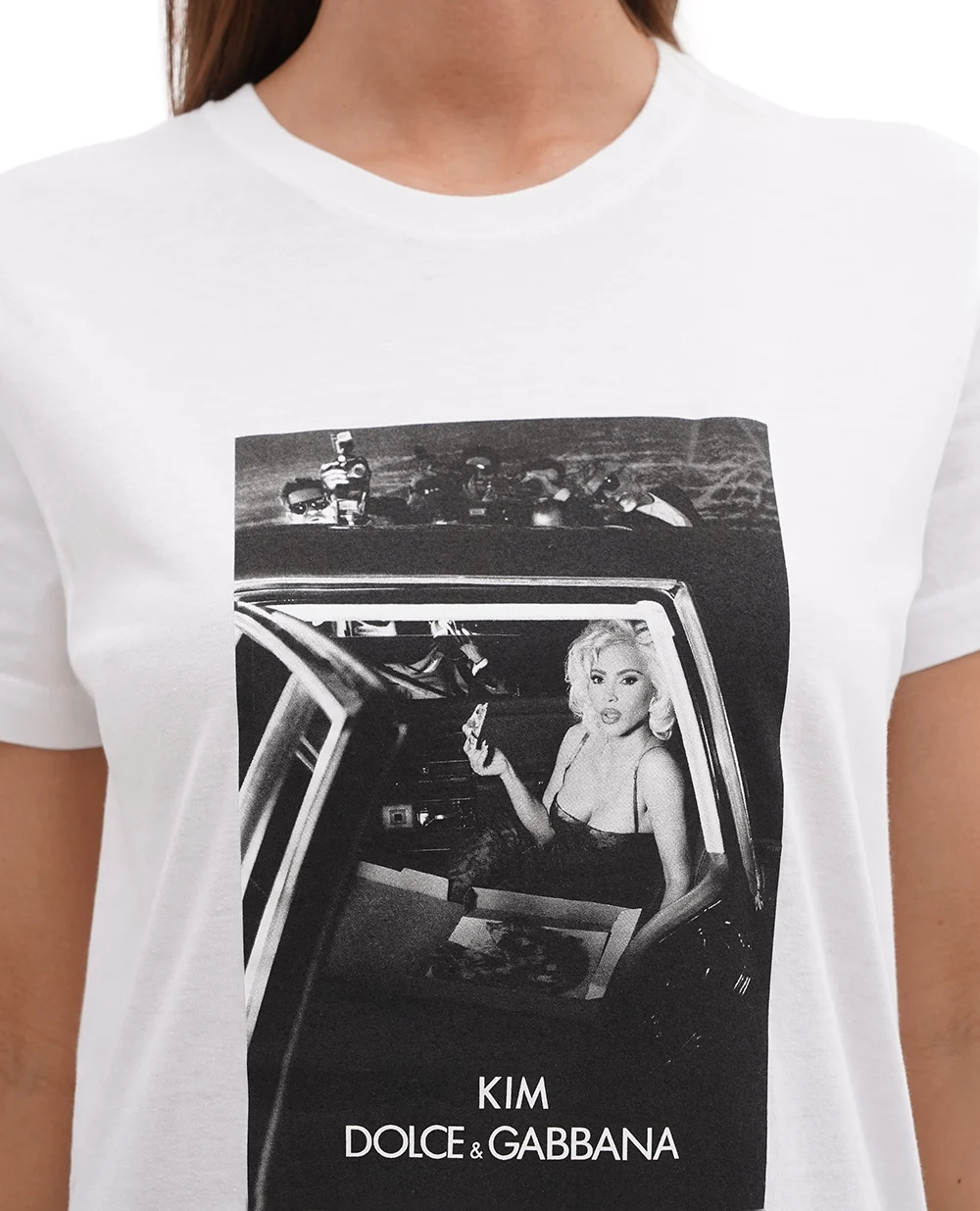 Футболка Ciao, Kim Dolce&Gabbana I8AMYW-G7JL8, белый цвет • Купить