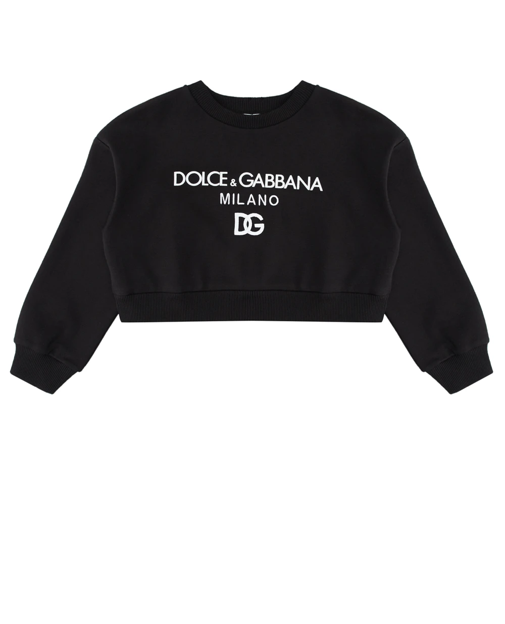 Дитячий світшот Dolce&Gabbana Kids L5JW8S-G7I0J-S, чорний колір • Купити в інтернет-магазині Kameron