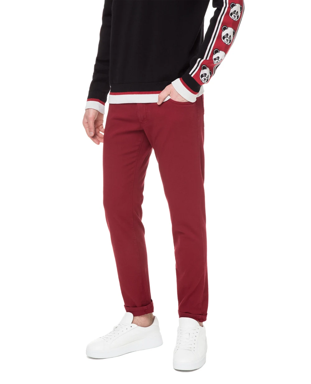 Джинси Skinny Dolce&Gabbana GYD2LT-G8AR8, бордовий колір • Купити в інтернет-магазині Kameron