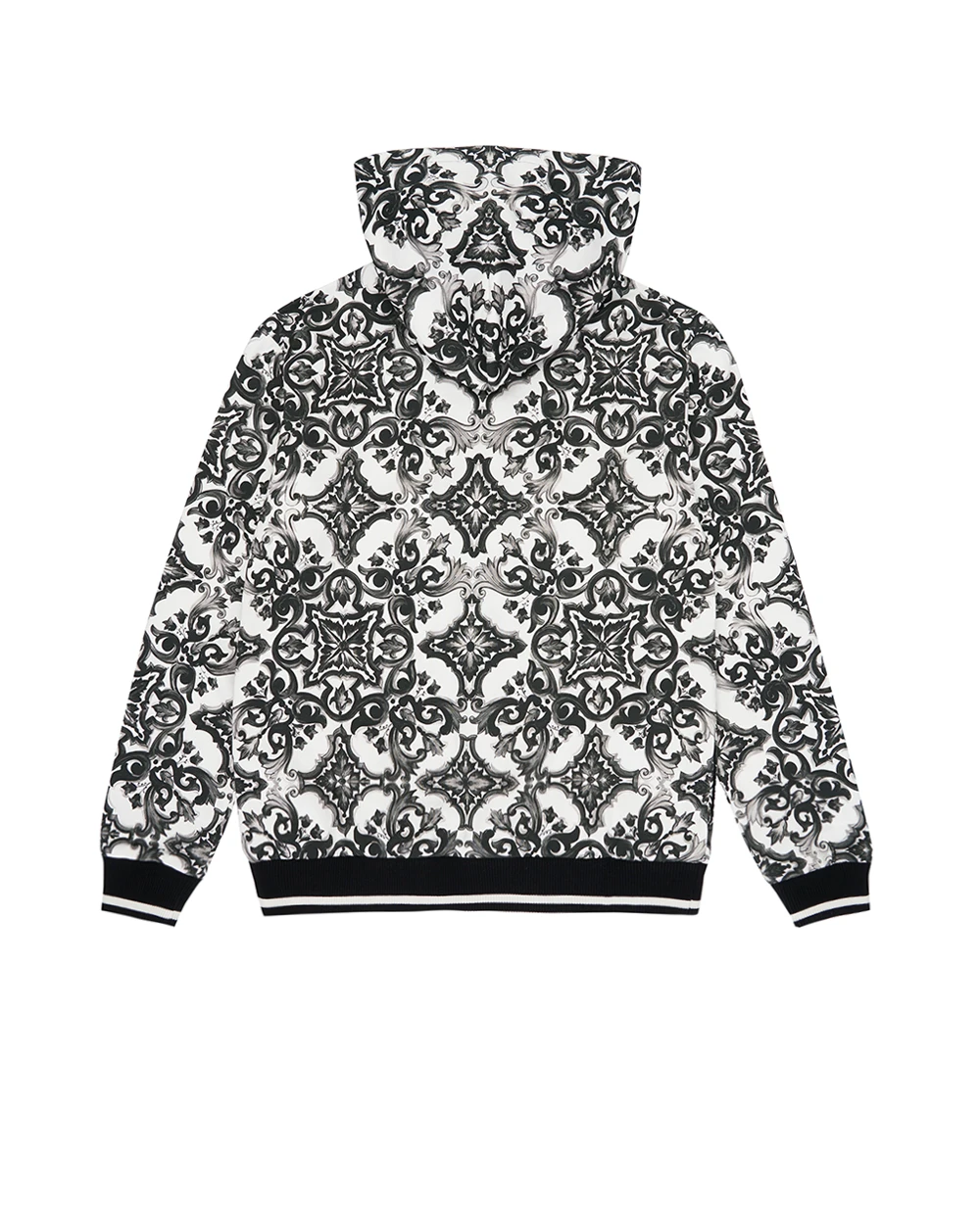 Дитяча толстовка з принтом майоліка Dolce&Gabbana Kids L4JWKG-II7HR-S, білий колір • Купити в інтернет-магазині Kameron
