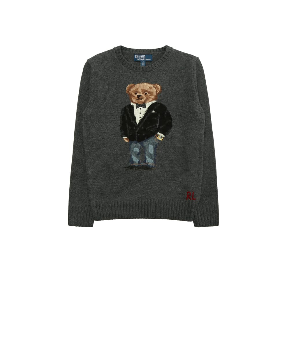 Шерстяной джемпер Polo Ralph Lauren Kids 323857438001, серый цвет • Купить в интернет-магазине Kameron