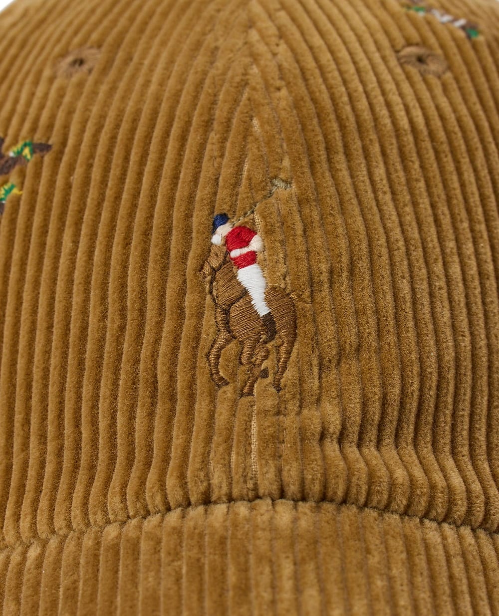 Бейсболка из вельвета Polo Ralph Lauren 710979195001, коричневый цвет • Купить в интернет-магазине Kameron