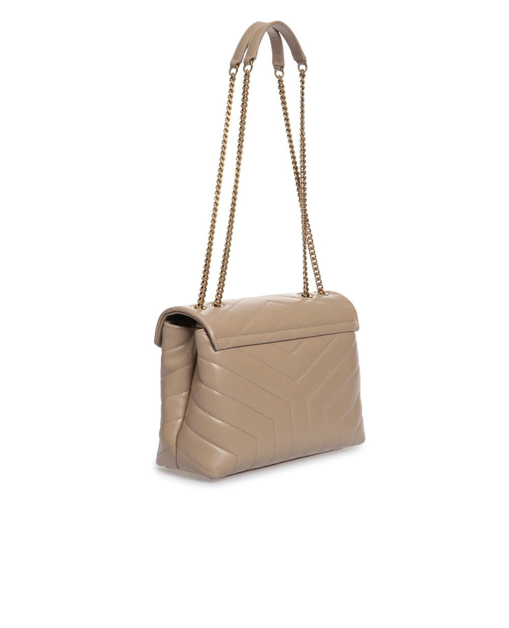 Кожаная сумка Loulou Small Saint Laurent 494699-DV727-FW19, бежевый цвет • Купить в интернет-магазине Kameron