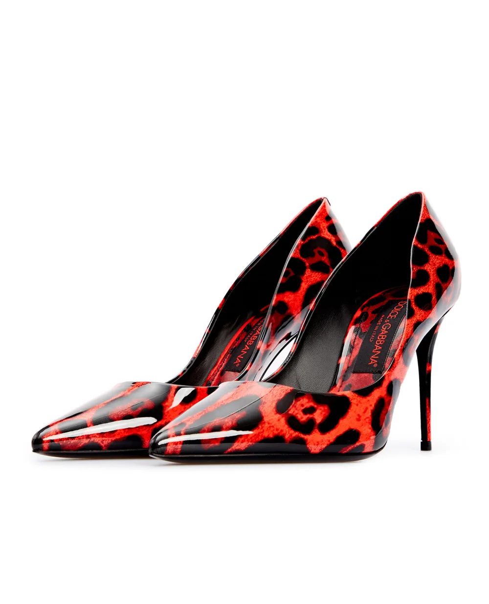 Кожаные лодочки Cardinale Dolce&Gabbana CD1657-AQ512, красный цвет • Купить в интернет-магазине Kameron