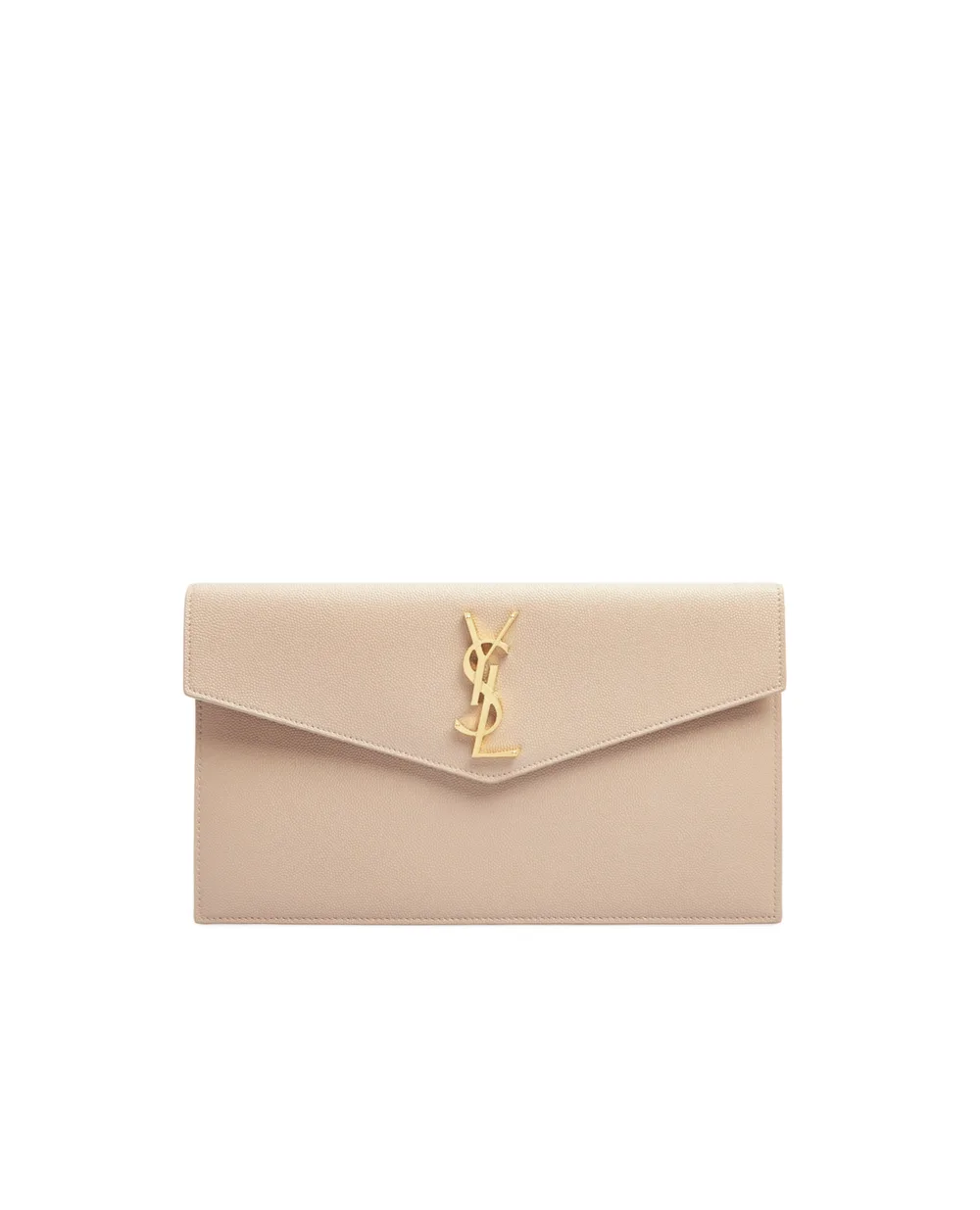 Шкіряний клатч Uptown Saint Laurent 565739-1GF0J, бежевий колір • Купити в інтернет-магазині Kameron