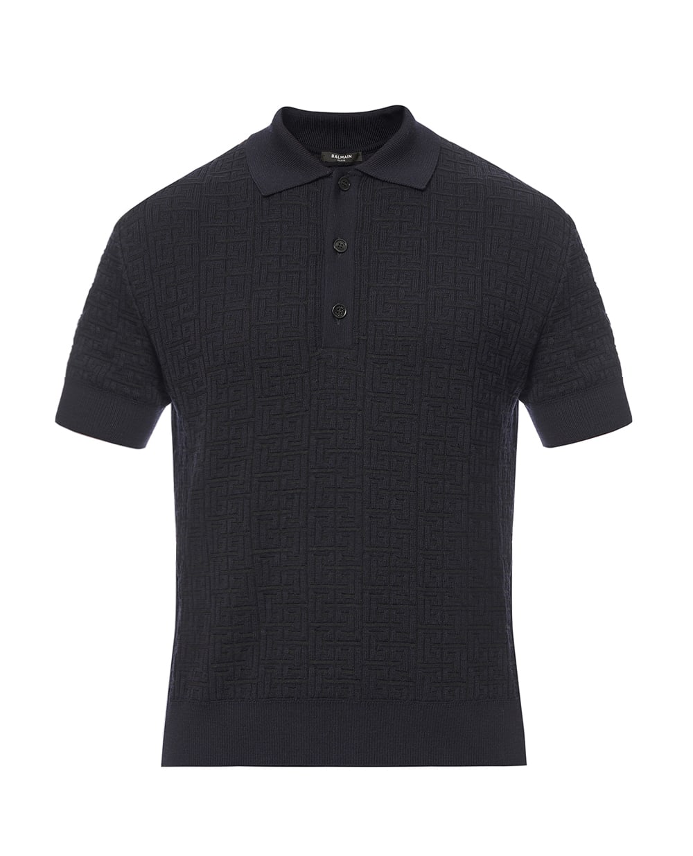Сорочка-поло Balmain Monogram Balmain GH1GB044KI03, синій колір • Купити в інтернет-магазині Kameron