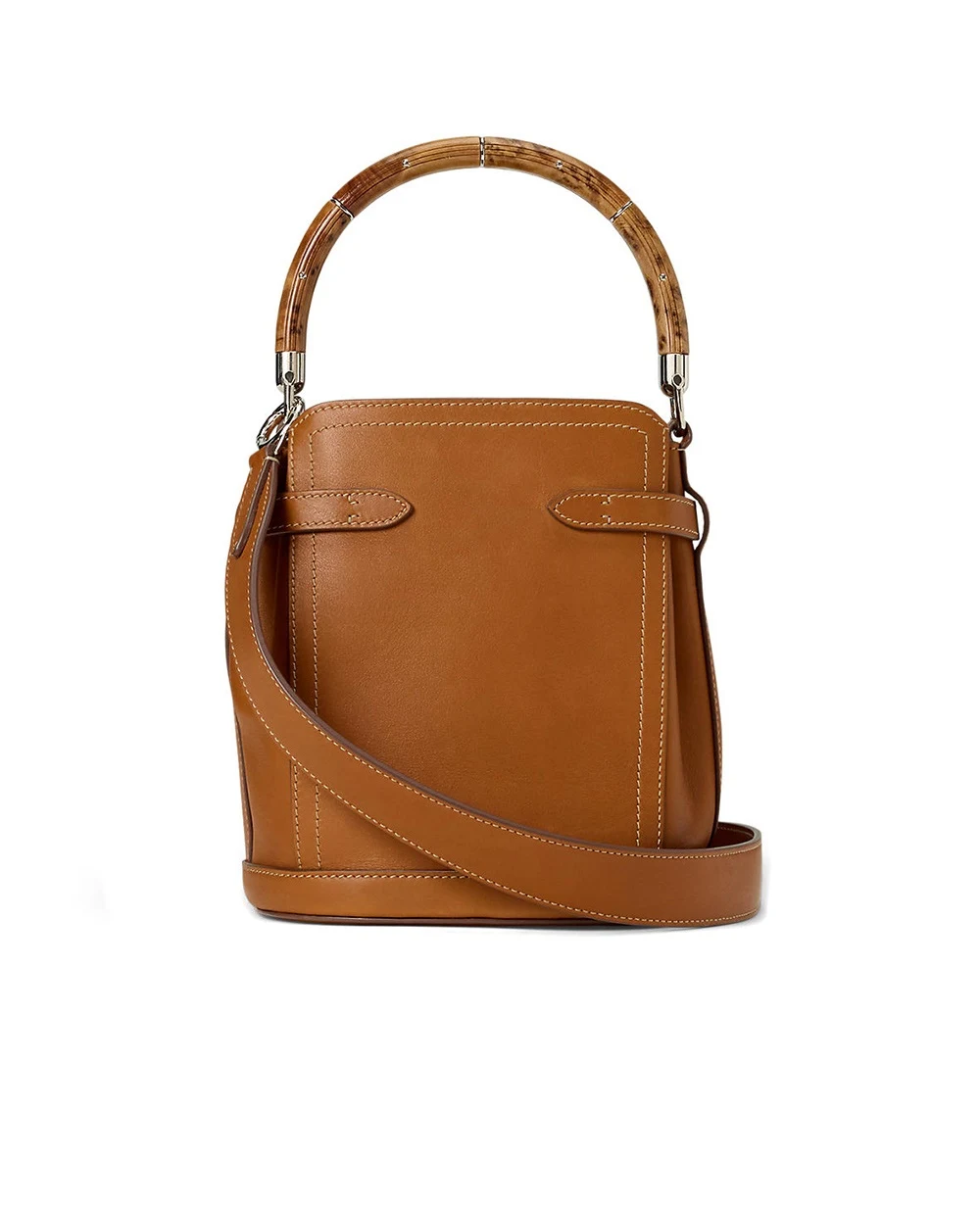 Кожаная сумка Ralph Bucket Ralph Lauren Collection 435977809003, коричневый цвет • Купить в интернет-магазине Kameron