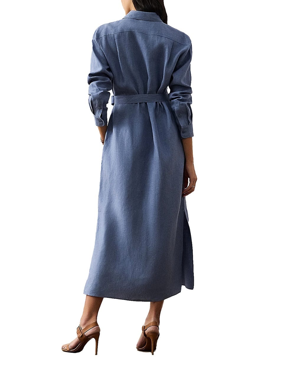 Лляна сукня Ralph Lauren Collection 290955061006, блакитний колір • Купити в інтернет-магазині Kameron