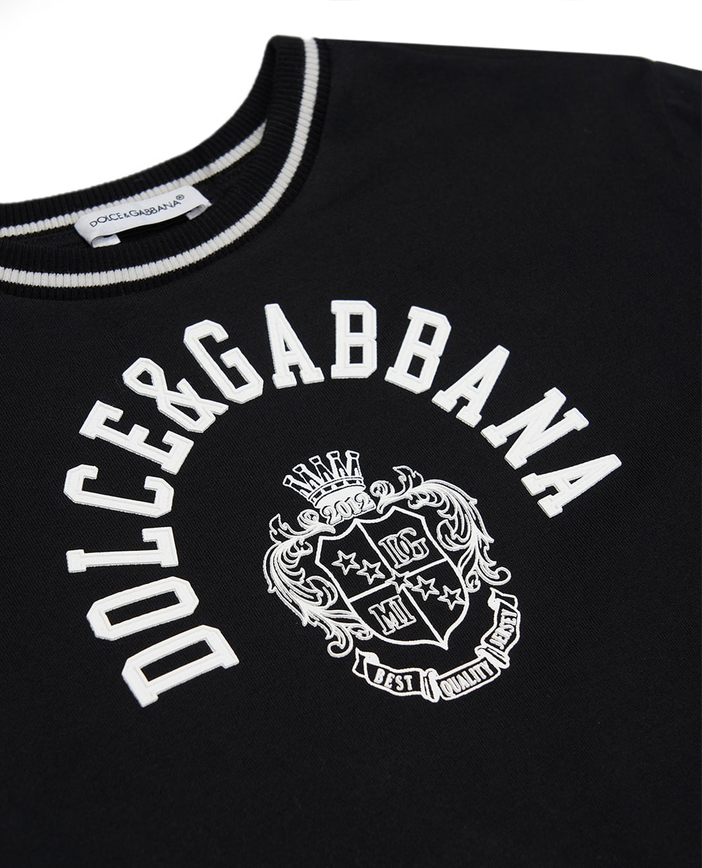 Дитяча футболка з принтом Dolce&Gabbana Kids L4JTHV-G7PTO-B, чорний колір • Купити в інтернет-магазині Kameron