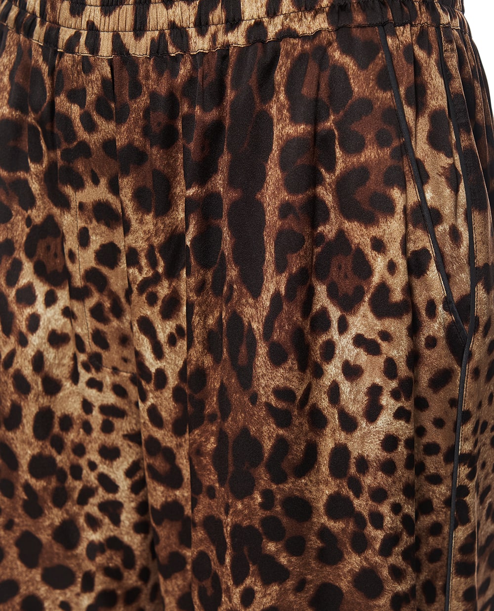 Пижамные брюки из шёлка Dolce&Gabbana FTAMPT-FSAXY, коричневый цвет • Купить в интернет-магазине Kameron