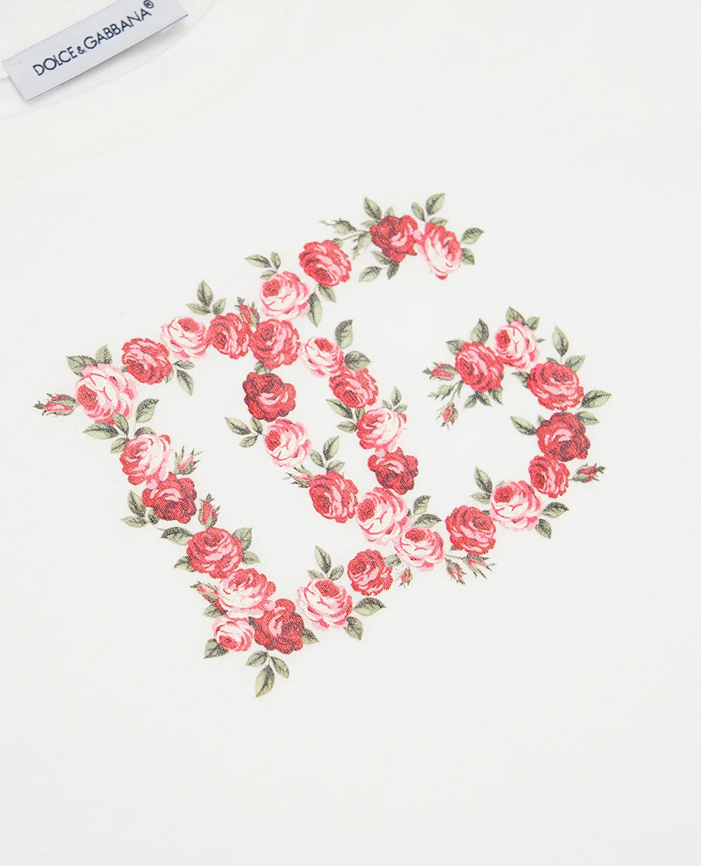 Дитяча футболка з принтом логотипу DG Dolce&Gabbana Kids L5JTNL-G7PVF-B, білий колір • Купити в інтернет-магазині Kameron