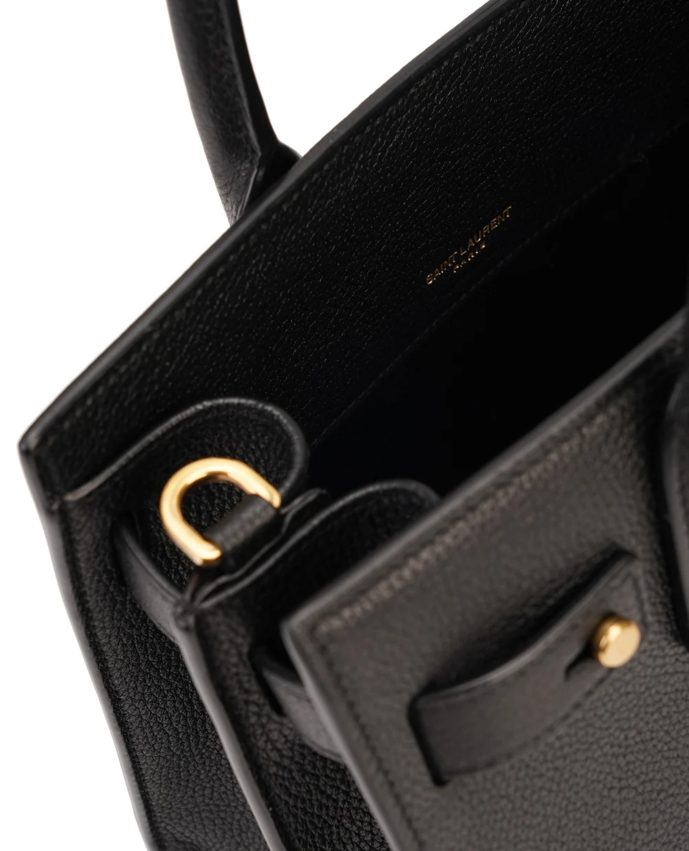 Кожаная сумка Sac De Jour Nano Saint Laurent 717449-DTI0W, чорний колір • Купити в інтернет-магазині Kameron