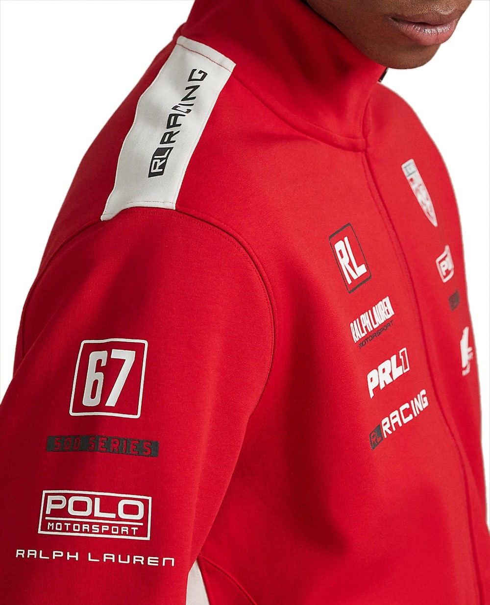 Спортивна куртка з графічним принтом Polo Ralph Lauren 710972343001, червоний колір • Купити в інтернет-магазині Kameron