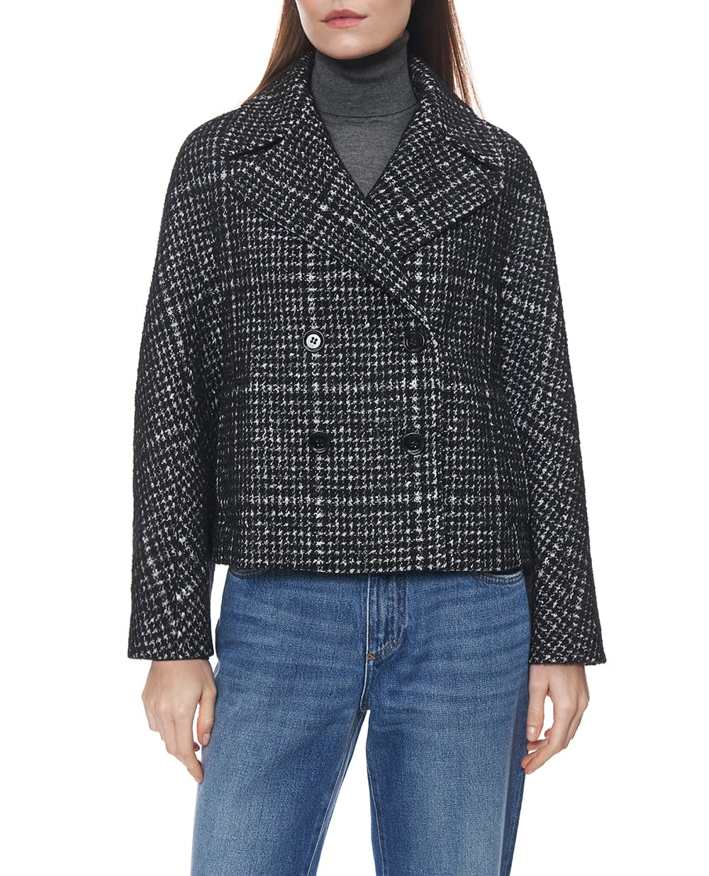 Жакет двобортний з вовни Dolce&Gabbana F27GDT-FQZAO, чорний колір • Купити в інтернет-магазині Kameron