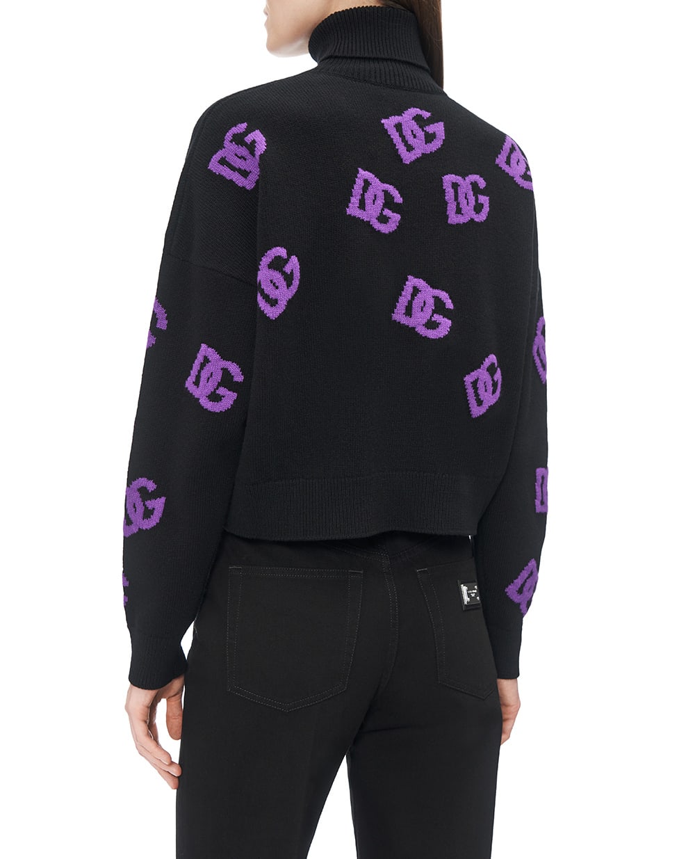Свитер из шерсти Dolce&Gabbana FXW04T-JCVYX, черный цвет • Купить в интернет-магазине Kameron