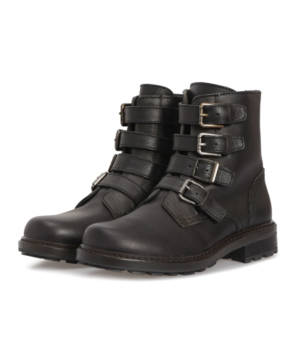 Детские кожаные ботинки Dolce&Gabbana Kids DA0556-A1032-M, черный цвет • Купить в интернет-магазине Kameron