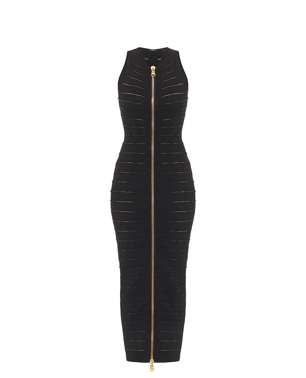 Платье длинное без рукавов Balmain FF0RO170KI96, чорний колір • Купити в інтернет-магазині Kameron