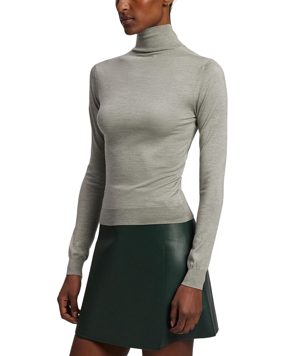 Гольф з еластичного шовку Ralph Lauren Collection 290981664002, сірий колір • Купити в інтернет-магазині Kameron