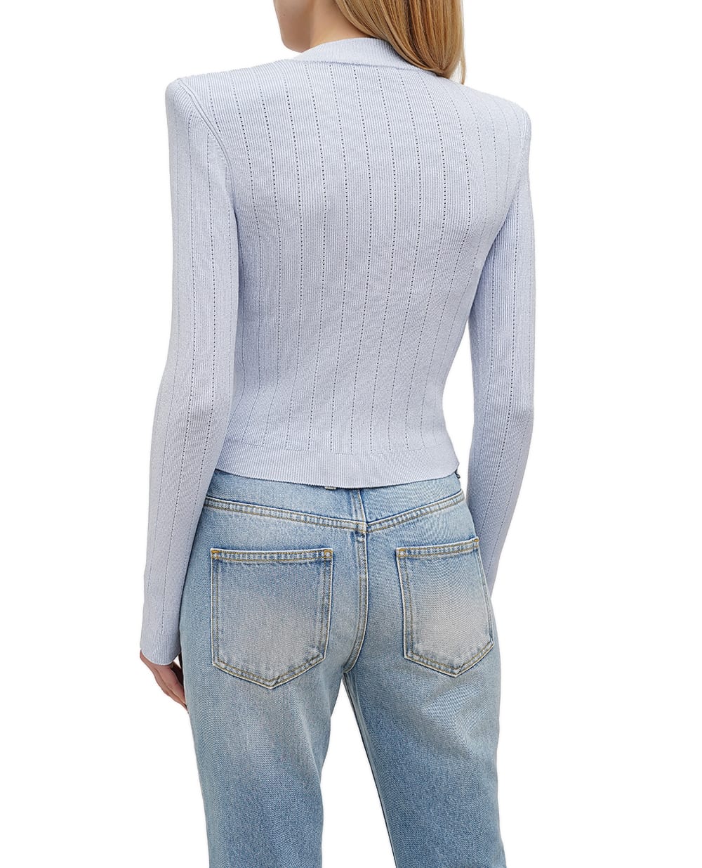 Кардиган Balmain DF1KL007KB07, блакитний колір • Купити в інтернет-магазині Kameron