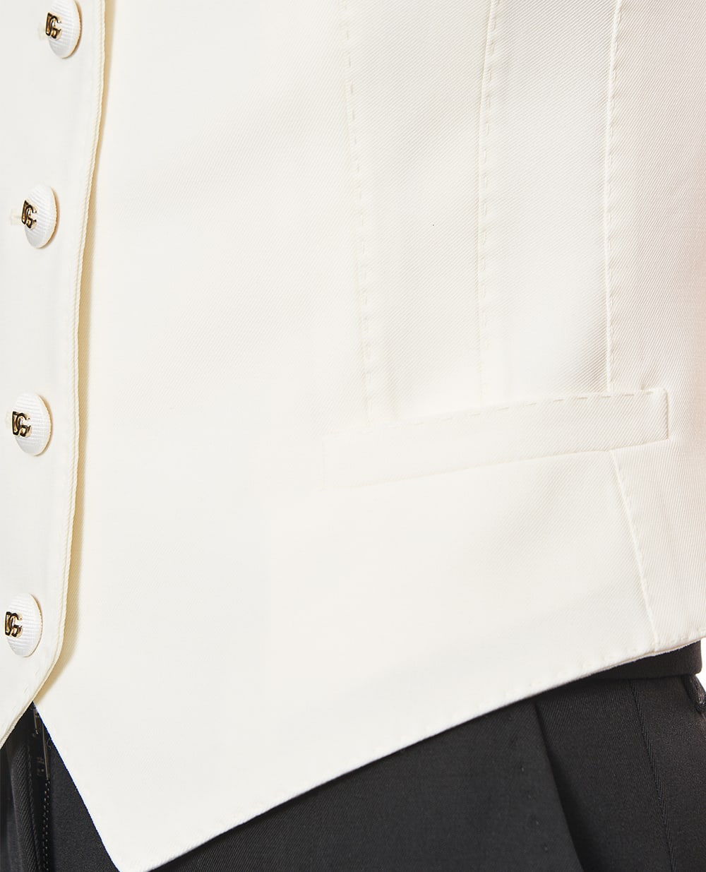 Жилет із вовни Dolce&Gabbana F79H6T-FUBGC, білий колір • Купити в інтернет-магазині Kameron