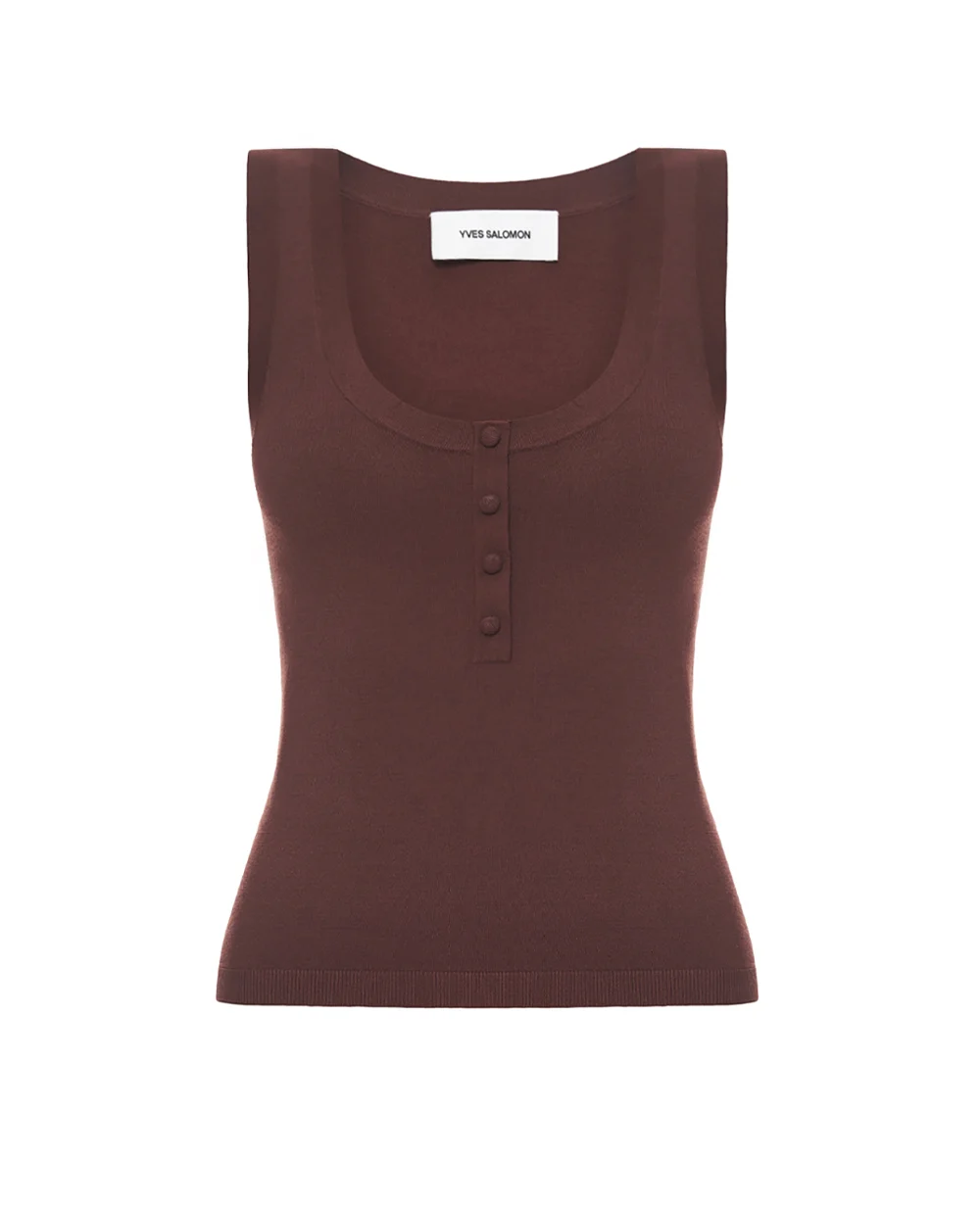 Топ Yves Salomon 26EYH50856MSVP, коричневий колір • Купити в інтернет-магазині Kameron