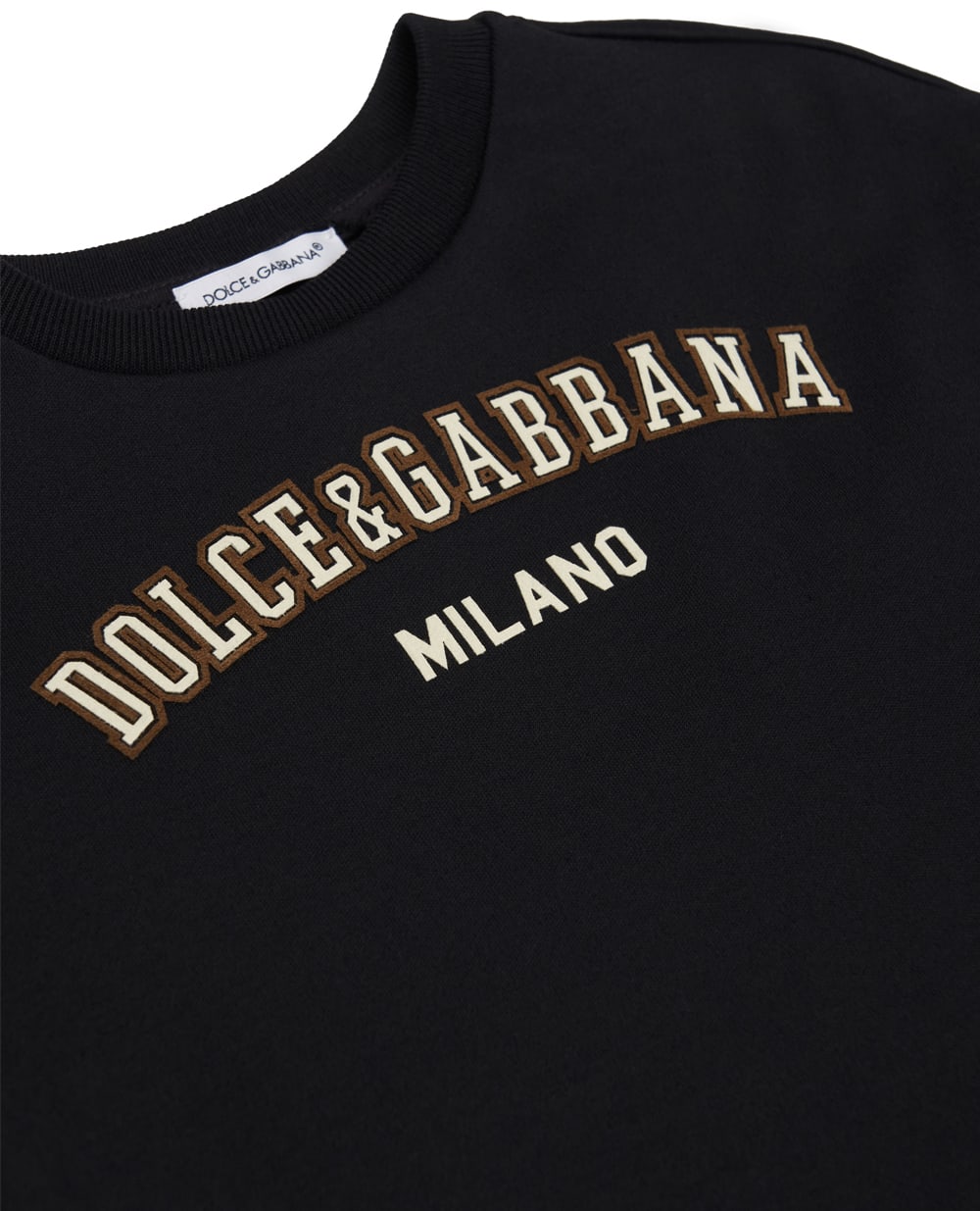 Дитяча сукня з леопардовим принтом Dolce&Gabbana Kids L5JDAW-G7PRY-B, чорний колір • Купити в інтернет-магазині Kameron