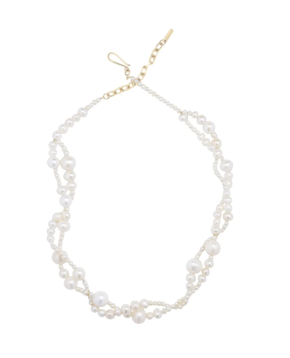 Ожерелье из переработанного золота с жемчугом и вермелем Completedworks P208, золотой цвет • Купить в интернет-магазине Kameron