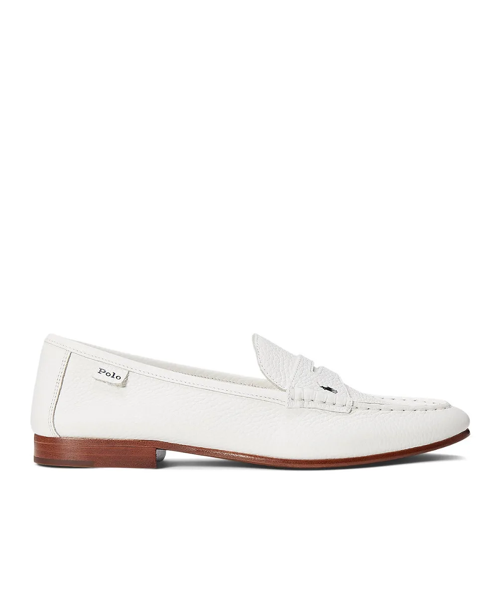 Лофери зі шкіри Polo Ralph Lauren 818P13264001, білий колір • Купити в інтернет-магазині Kameron