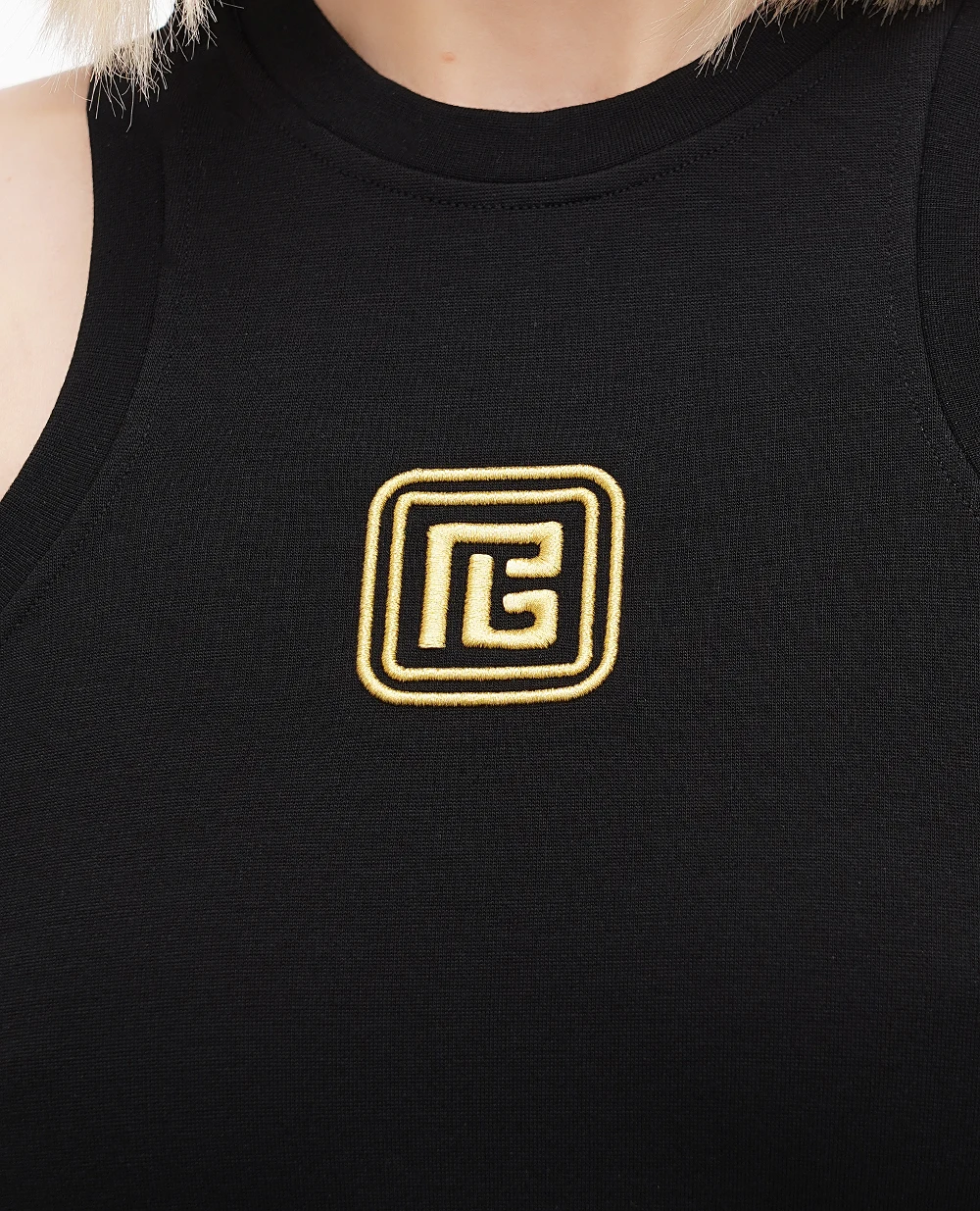 Майка Balmain DF1EB045BC49, чорний колір • Купити в інтернет-магазині Kameron