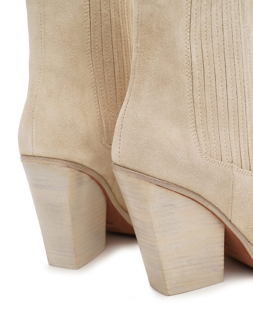 Ботильоны Dallas из телячьей замши Paris Texas PX613-XV003, кремовый цвет • Купить в интернет-магазине Kameron