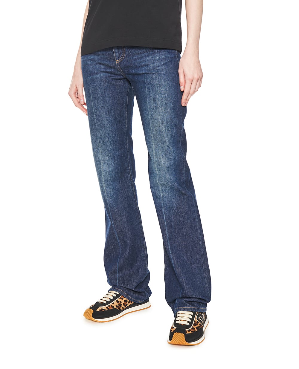 Джинсы с эффектом потертости Dolce&Gabbana FTDDFD-G8OT3, синий цвет • Купить в интернет-магазине Kameron