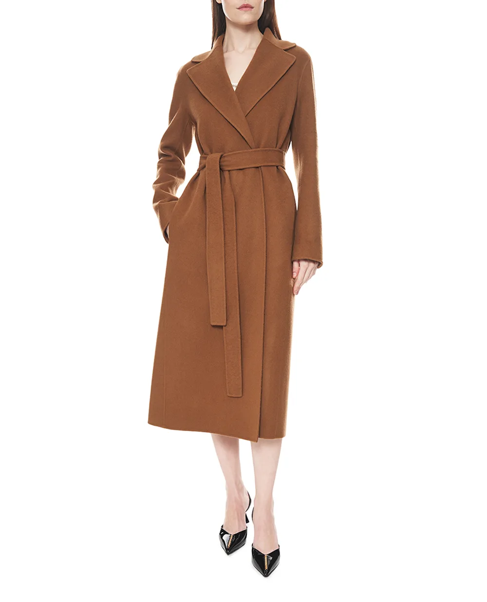 Пальто из шерсти Stella McCartney 6644753GU765, коричневый цвет • Купить в интернет-магазине Kameron