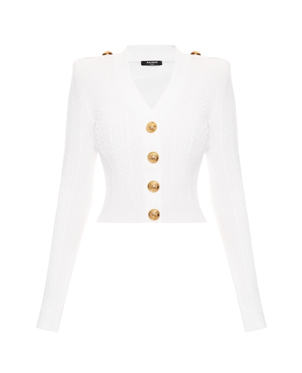 Кардиган Balmain FF1KL245KI50, белый цвет • Купить в интернет-магазине Kameron