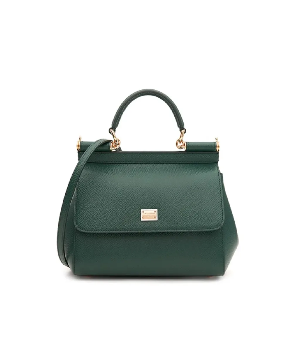 Кожаная сумка Sicily Medium Dolce&Gabbana BB6003-B1001, темно-зеленый цвет • Купить в интернет-магазине Kameron