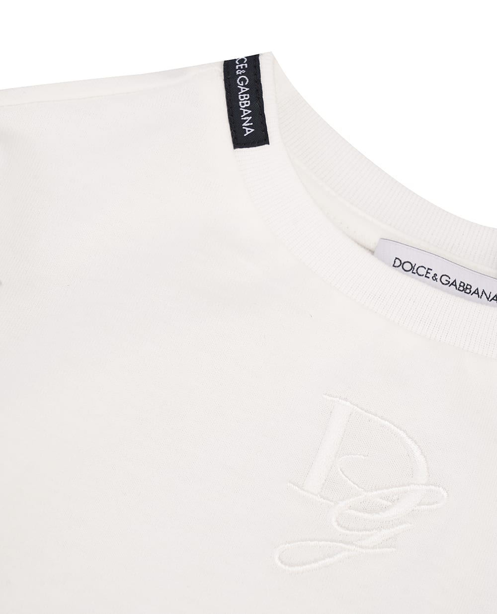 Детская футболка Dolce&Gabbana Kids L4JTHU-G7O7V-B, белый цвет • Купить в интернет-магазине Kameron