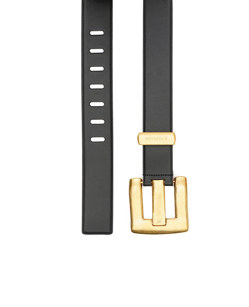 Ремень Anthem из телячьей кожи Balmain GN1WJ192LSLX, черный цвет • Купить в интернет-магазине Kameron