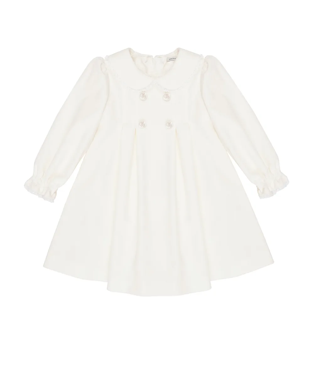 Дитяча сукня з оксамиту Dolce&Gabbana Kids L24DI8-FUWB3, бежевий колір • Купити в інтернет-магазині Kameron