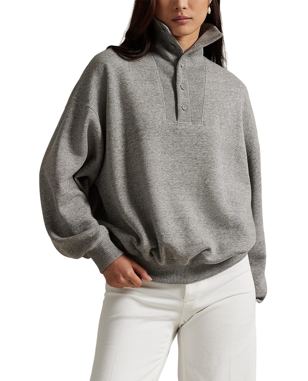 Пуловер с высоким воротником Polo Ralph Lauren 211A90677003, серый цвет • Купить в интернет-магазине Kameron