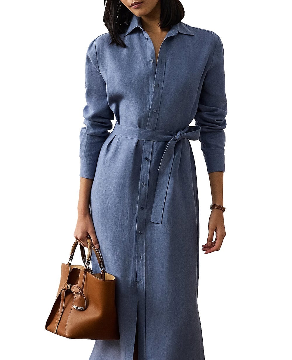 Лляна сукня Ralph Lauren Collection 290955061006, блакитний колір • Купити в інтернет-магазині Kameron