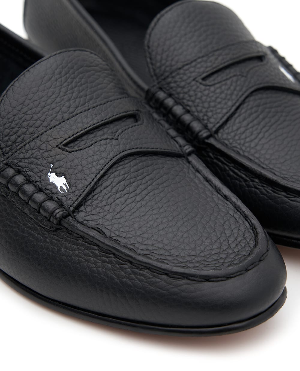 Лофери зі шкіри Polo Ralph Lauren 818P13264003, чорний колір • Купити в інтернет-магазині Kameron