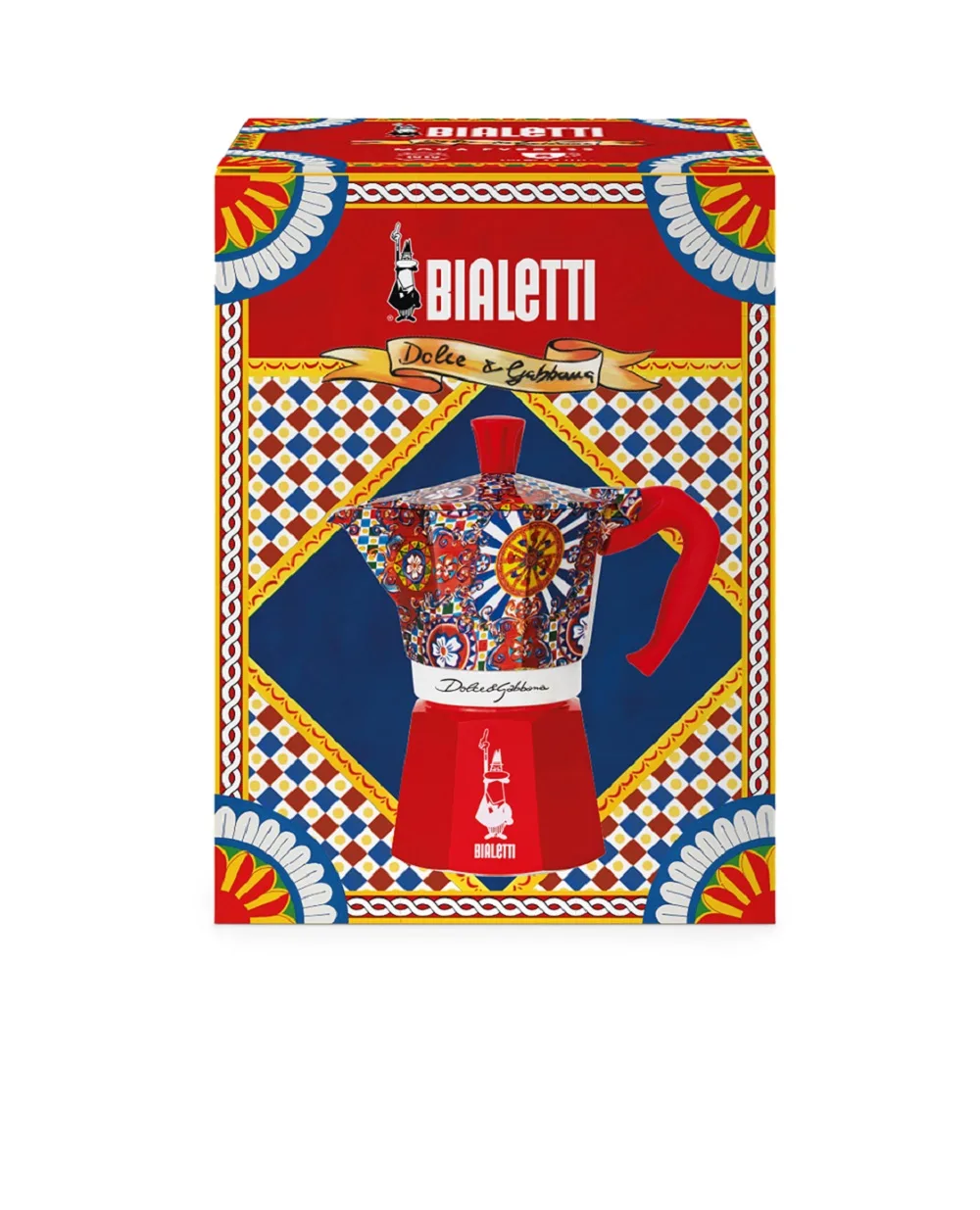 Гейзерная Кофеварка Moka Express Bialetti Dolce&Gabbana TCCE15-TCAEF, красный цвет • Купить в интернет-магазине Kameron