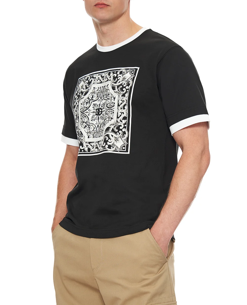 Футболка Dolce&Gabbana G8ST2Z-G7O9T, черный цвет • Купить в интернет-магазине Kameron